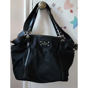 Kate Spade New York Nylon Baby Diaper Bag - Black, Excellent Used Condition